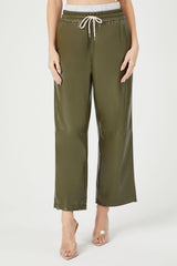 Faux Leather Drawstring Pants