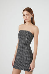 Tweed Tube Mini Dress