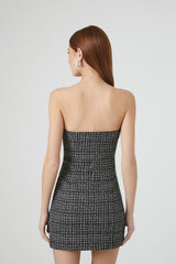 Tweed Tube Mini Dress