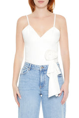 Rosette Denim Bodysuit