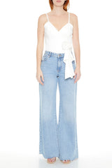 Rosette Denim Bodysuit