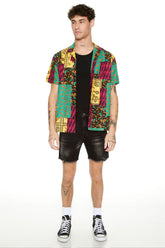 Frayed-Trim Denim Shorts