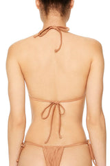 Textured Triangle Bikini Top
