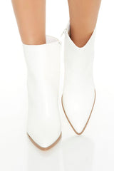 Pointed-Toe Block Booties