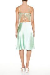 Satin Midi Skirt