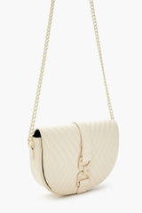 Quilted Crescent Crossbody Bag