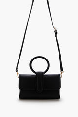 Faux Leather O-Ring Crossbody Bag
