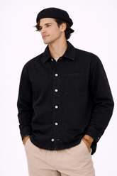 Cotton Curved-Hem Shirt