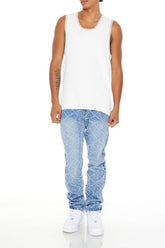 Lattice Slim-Fit Jeans