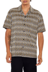 Geo Print Button-Up Shirt