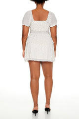 Plus Size Polka Dot Mini Skirt