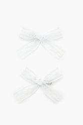 Lace Bow Hair Clip Set