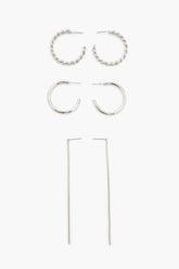 Twisted Hoop & Duster Earring Set