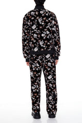 Sequin Floral Print Joggers