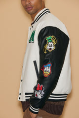 Unisex Disney Mickey & Friends Chenille Patch Varsity Jacket