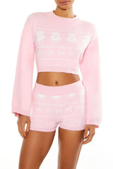 Fair Isle Cropped Pajama Sweater