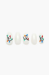 Christmas Lights Press-On Nails