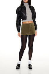 Velvet Mini Skirt