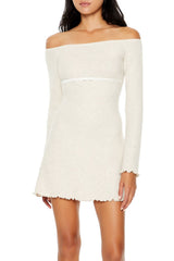 Two-Tone Ribbon Mini Dress
