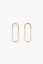 Geo Rhinestone Drop Earrings