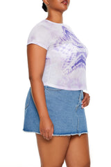 Plus Size Keep Shining Tie-Dye Tee