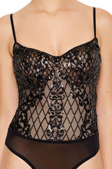 Sequin Mesh Baroque Bodysuit