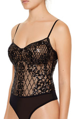 Sequin Mesh Baroque Bodysuit
