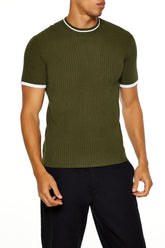 Sweater-Knit Ringer Tee