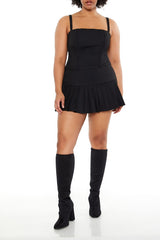 Plus Size Poplin Smocked Cami