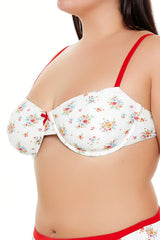 Plus Size Floral Underwire Bikini Top