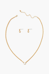 Heart Earrings & Necklace Set