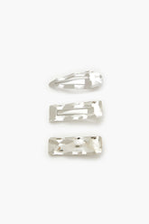 Hammered Geo Hair Clip Set