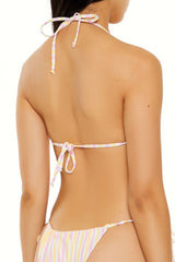 Essentials Multi-Stripe Triangle Bikini Top