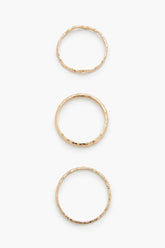 Hammered Bangle Bracelet Set