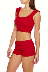 Seamless Bow Pajama Crop Top