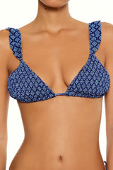 Smocked Triangle Tile Bikini Top