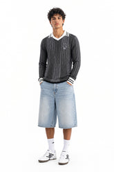 Crest Long Sleeve Knit Jersey Shirt