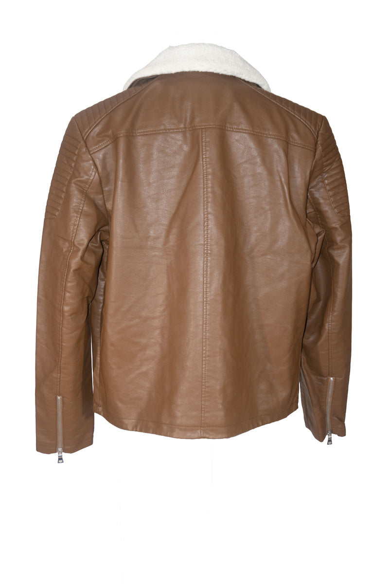 Faux Leather Biker Jacket