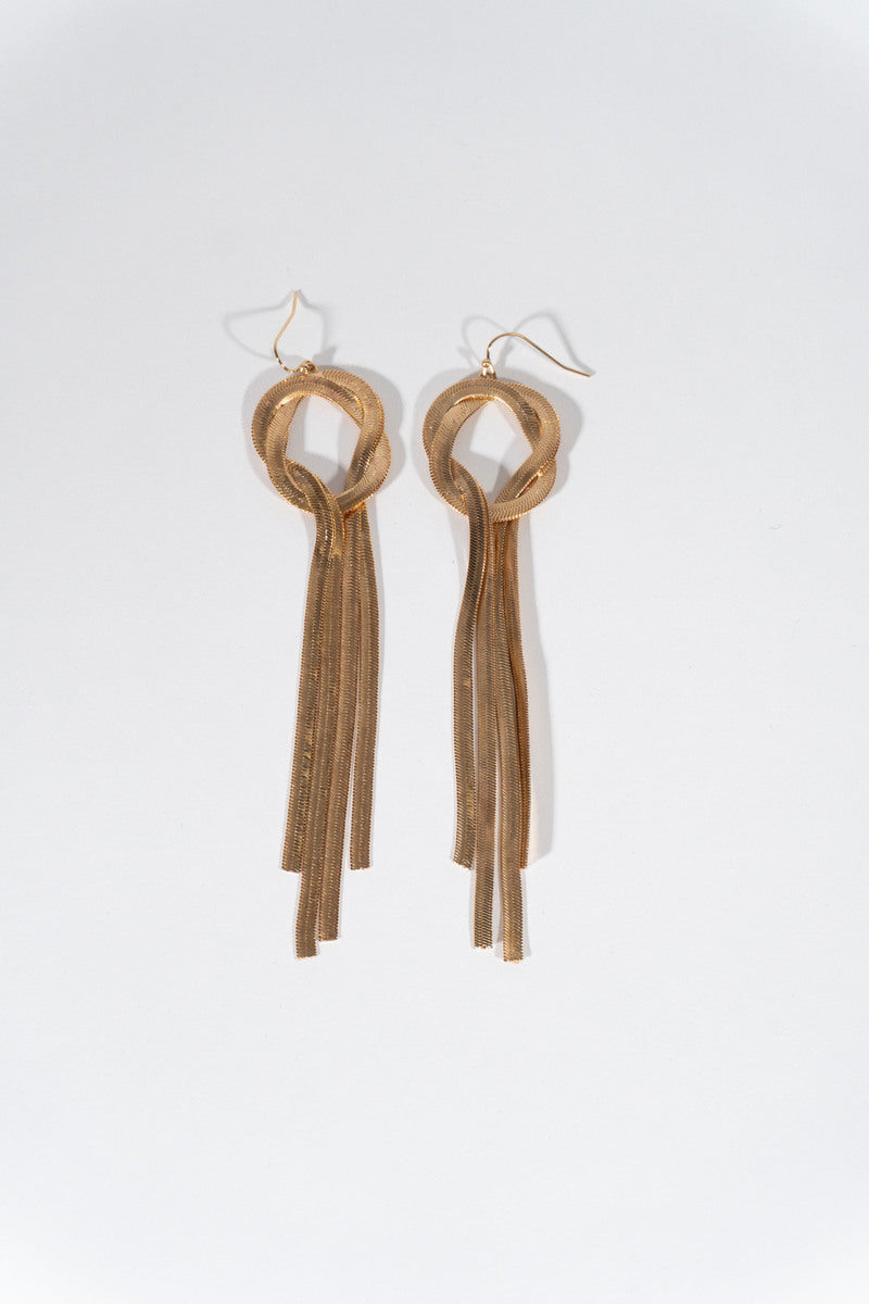 Gold Loop Cascade Dangle Earrings
