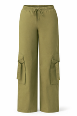 Twill High-Rise Utility Pants