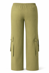 Twill High-Rise Utility Pants