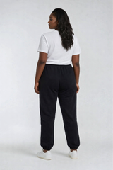 Plus Size Drawstring Elastic-Hem Sweatpants