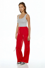 Wide-Leg Utility Cargo Pants