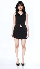 Sleeveless Button-Up Top