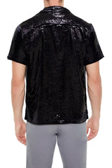 Textured Cuban Collar Shirt