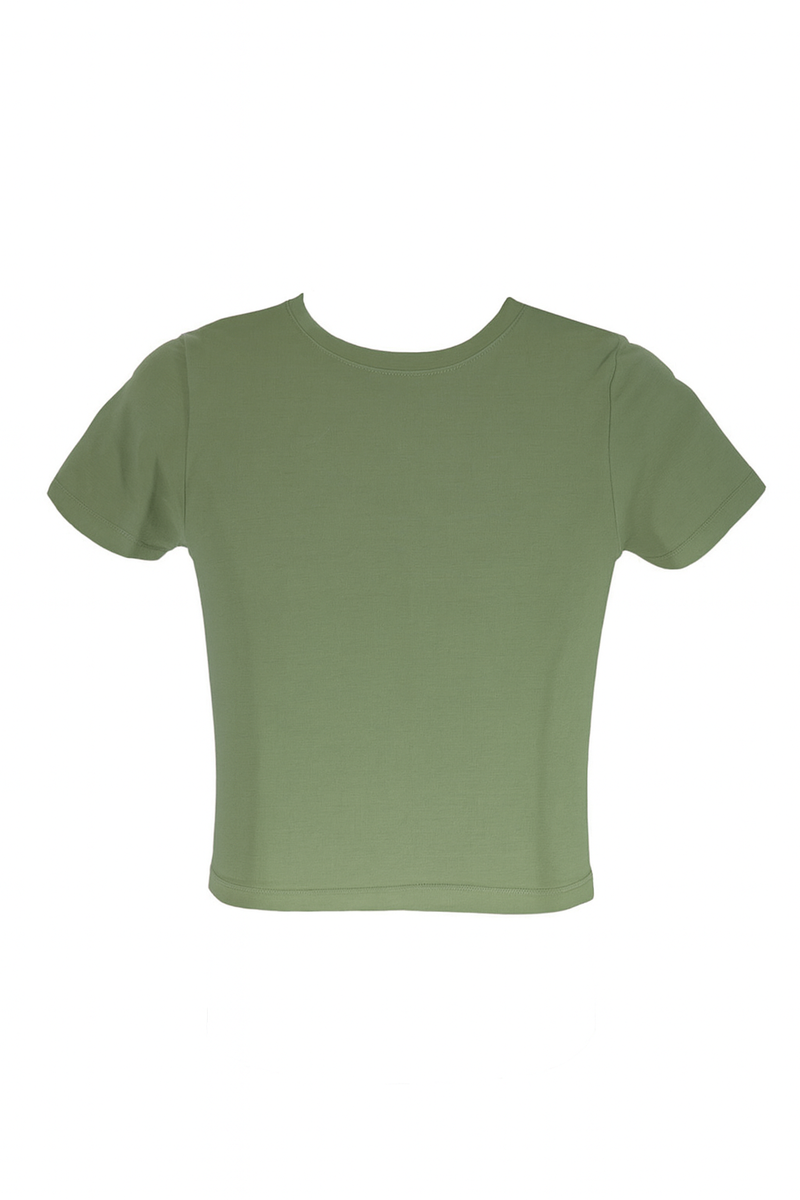 Plus Size Cropped Basic Tee