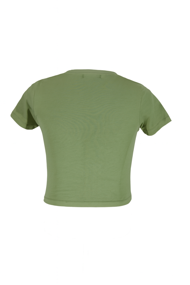 Plus Size Cropped Basic Tee