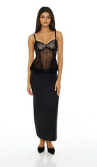 Sheer Mesh Flounce Cami