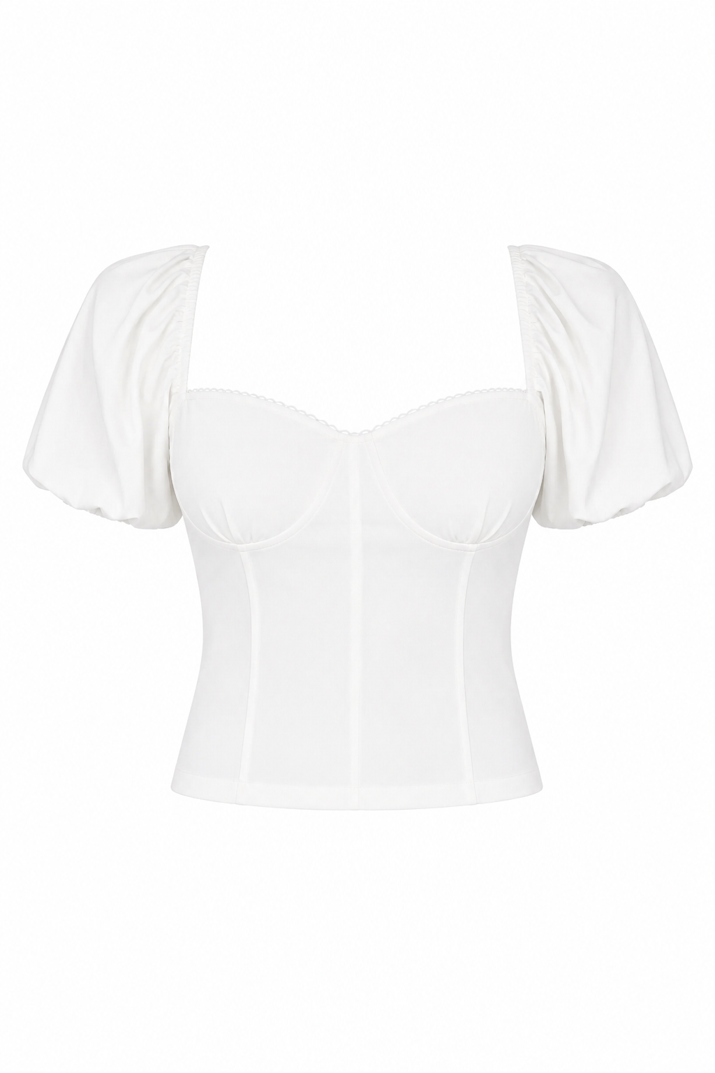 Jersey Knit Puff-Sleeve Top