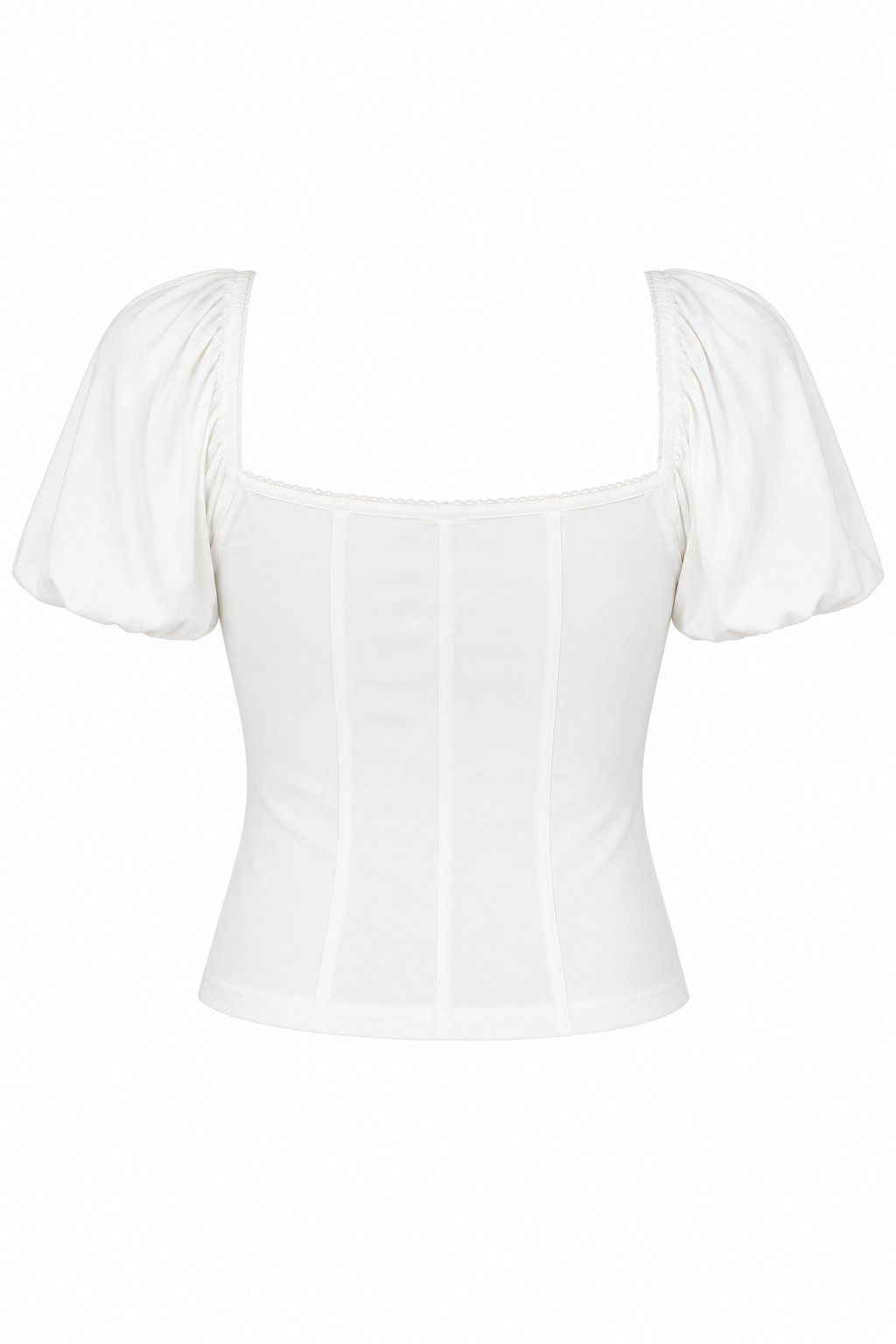 Jersey Knit Puff-Sleeve Top